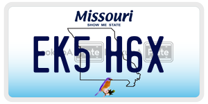 EK5H6X  license plate in MO