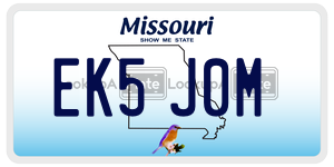 EK5J0M  license plate in MO