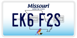 EK6F2S  license plate in MO