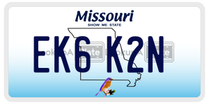 EK6K2N  license plate in MO