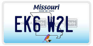 EK6W2L  license plate in MO