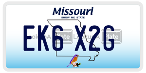 EK6X2G  license plate in MO