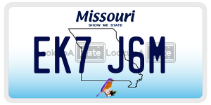 EK7J6M  license plate in MO