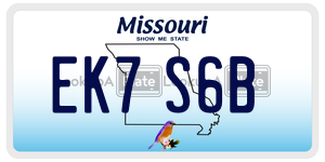 EK7S6B  license plate in MO