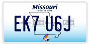 EK7U6J  license plate in MO