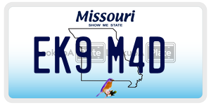 EK9M4D  license plate in MO