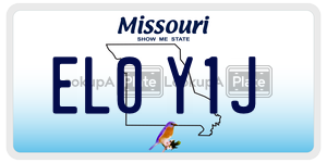 EL0Y1J  license plate in MO