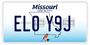 EL0Y9J  license plate in MO