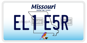 EL1E5R  license plate in MO