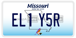 EL1Y5R  license plate in MO
