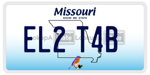 EL2T4B  license plate in MO