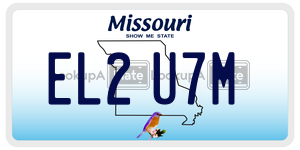 EL2U7M license plate in Missouri