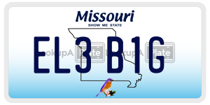 EL3B1G  license plate in MO