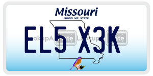 EL5X3K  license plate in MO