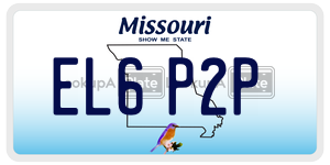 EL6P2P  license plate in MO