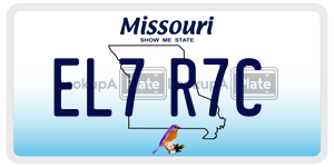 EL7R7C  license plate in MO