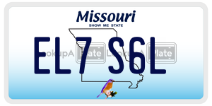 EL7S6L  license plate in MO