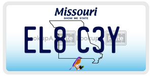 EL8C3Y  license plate in MO