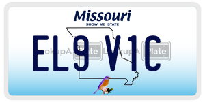 EL9V1C  license plate in MO