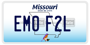 EM0F2L  license plate in MO