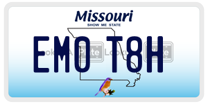 EM0T8H  license plate in MO