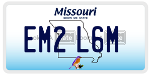 EM2L6M  license plate in MO