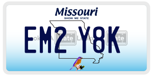 EM2Y8K  license plate in MO