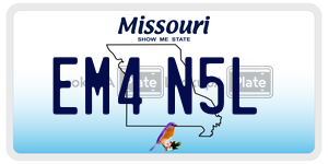 EM4N5L  license plate in MO