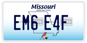 EM6E4F  license plate in MO
