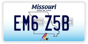 EM6Z5B  license plate in MO