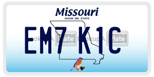 EM7K1C  license plate in MO