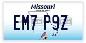 EM7P9Z  license plate in MO