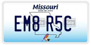 EM8R5C  license plate in MO