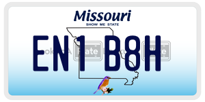 EN1B8H  license plate in MO