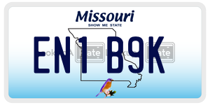 EN1B9K  license plate in MO