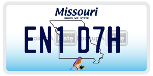 EN1D7H  license plate in MO