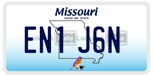 EN1J6N  license plate in MO