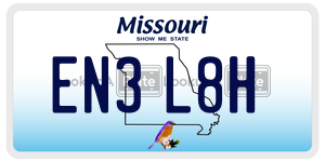 EN3L8H  license plate in MO