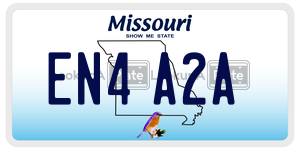 EN4A2A  license plate in MO
