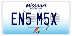 EN5M5X  license plate in MO