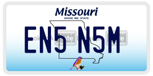 EN5N5M  license plate in MO