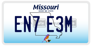 EN7E3M  license plate in MO