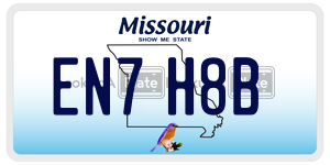 EN7H8B  license plate in MO
