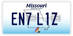 EN7L1Z  license plate in MO
