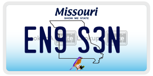 EN9S3N  license plate in MO