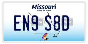 EN9S8D  license plate in MO
