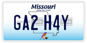 GA2H4Y  license plate in MO