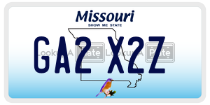 GA2X2Z  license plate in MO