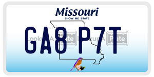 GA8P7T license plate in Missouri