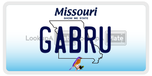 GABRU  license plate in MO